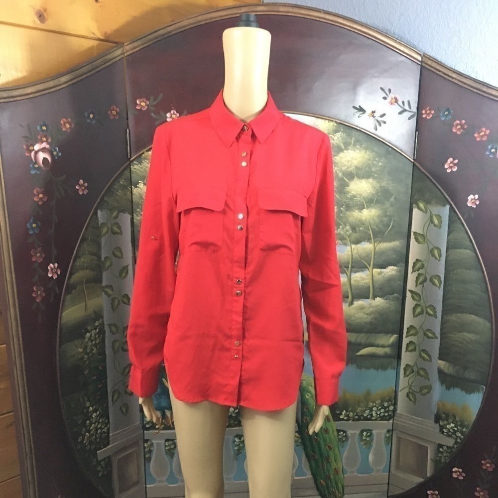 Premise Studio Blouse Red Long sleeve Sm